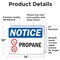 Signmission Propane Sign, Vinyl Decal, 14in W x 10in L, 2PK OS-2PACK-NS-D-1014-L-17893 - alternate 3
